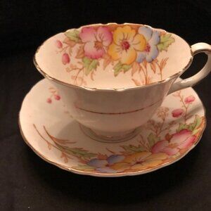 VINTAGE ROSINA FINE BONE CHINA TEACUP AND SAUCER